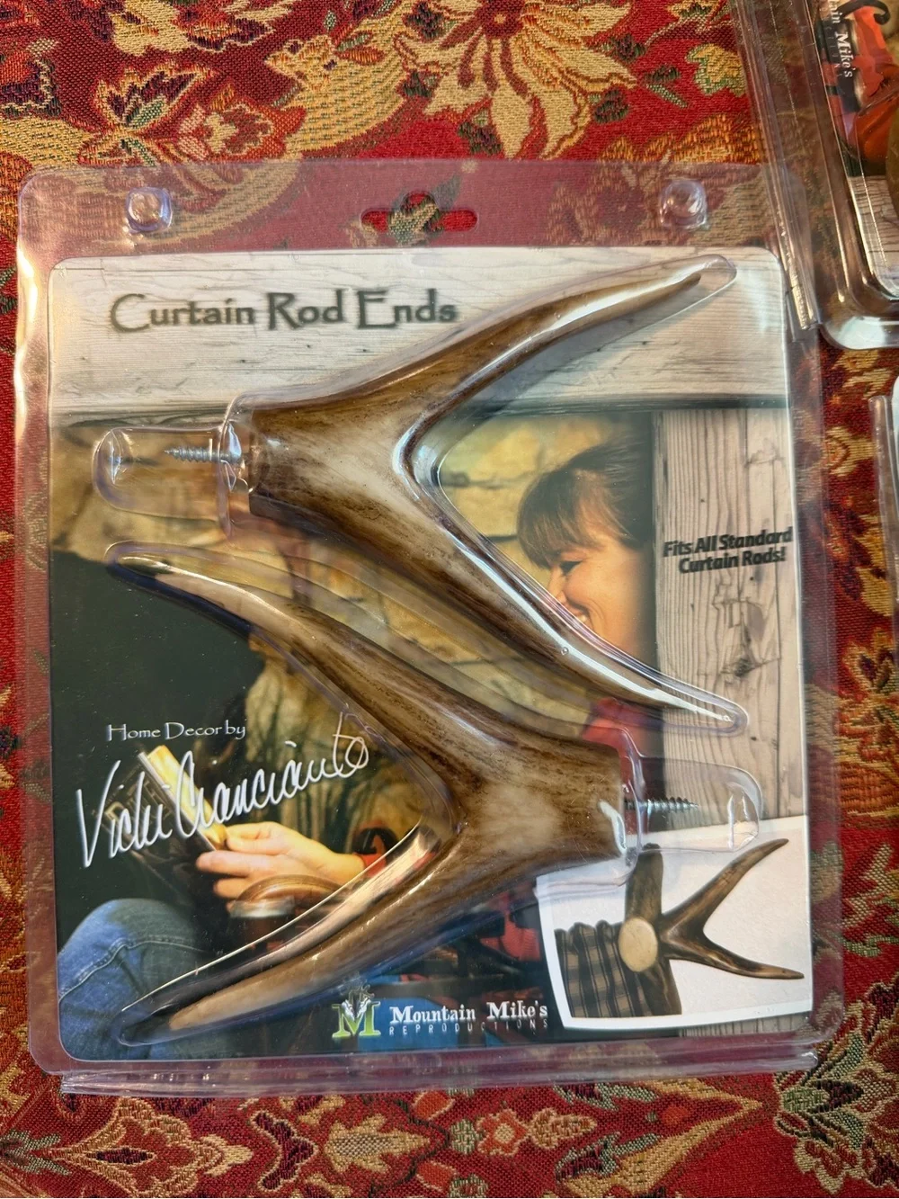 Antler Curtain Rod Ends - Set of 4
